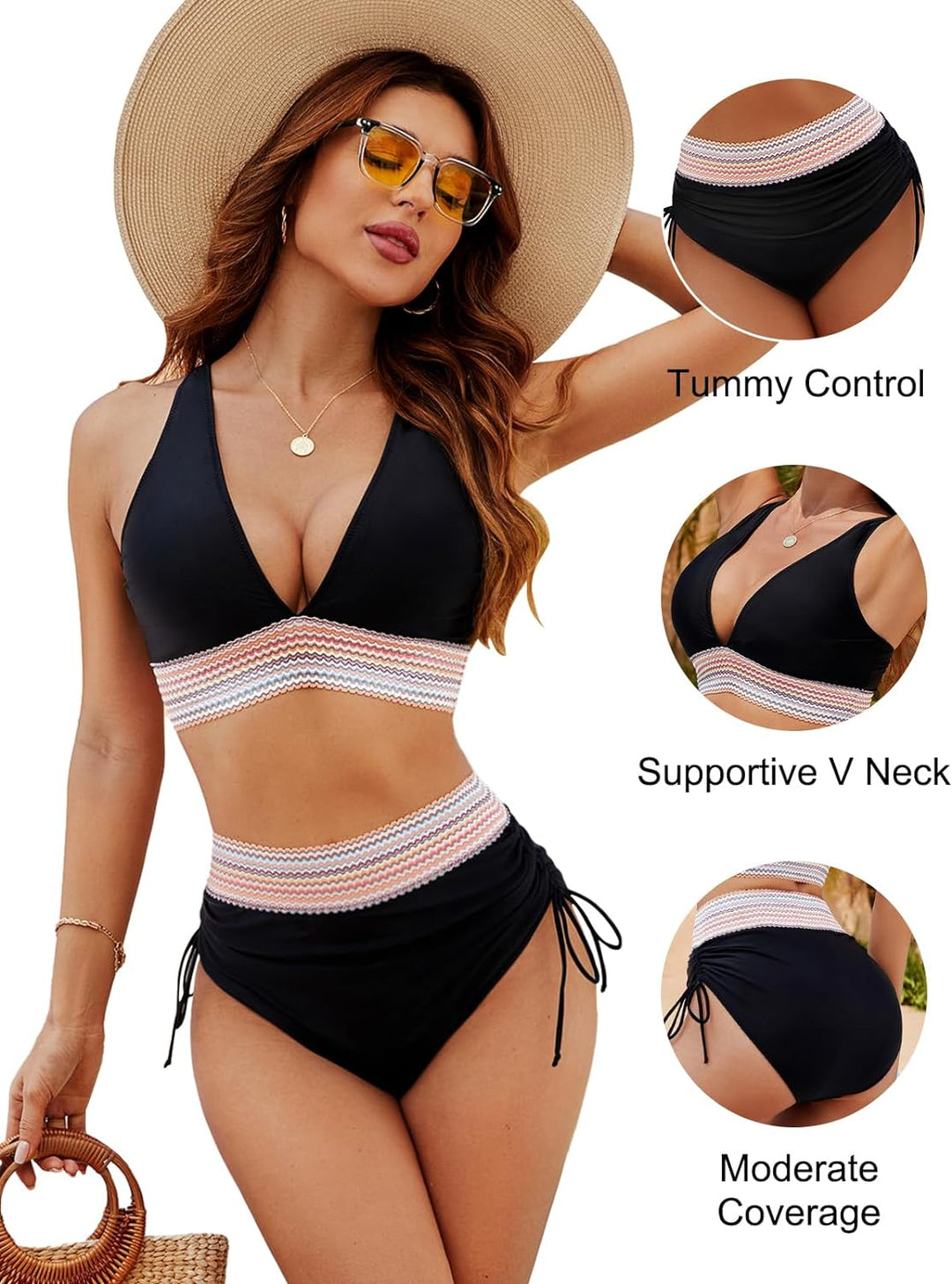 AZALEA – COMPLET BIKINI CU TALIE ÎNALTĂ