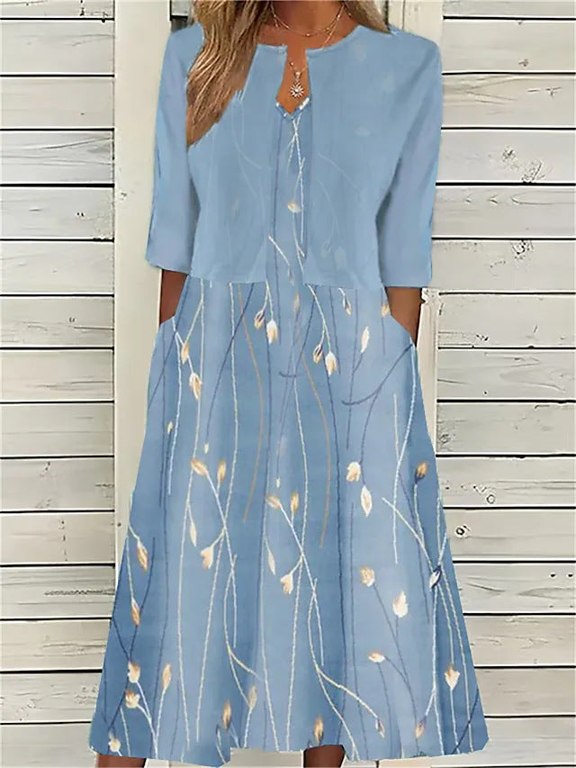 Ivy – Set Elegant Floral Midi Co-Ord