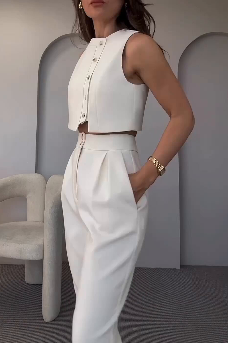 CYRA – COMPLET CASUAL DIN DOUĂ PIESE, FĂRĂ MÂNECI