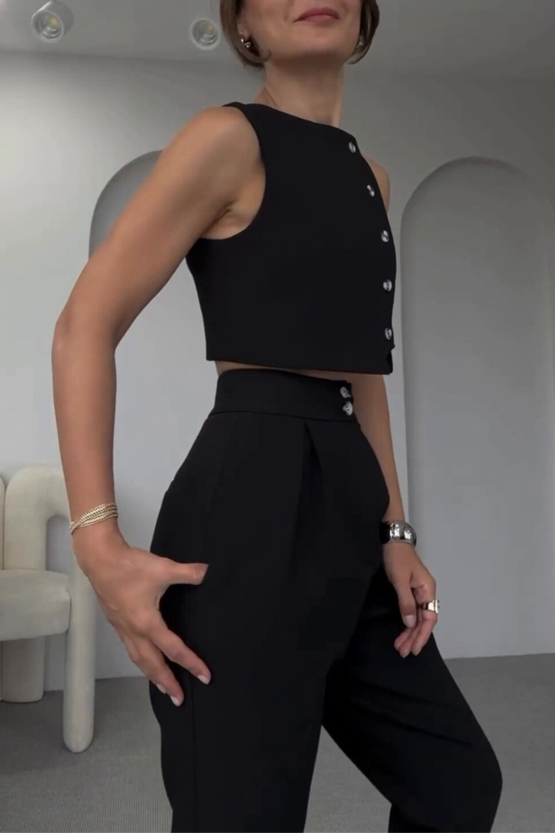 CYRA – COMPLET CASUAL DIN DOUĂ PIESE, FĂRĂ MÂNECI