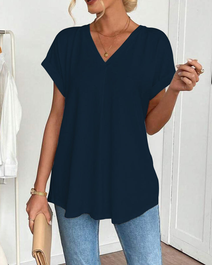ESTRID - TRICOU SCURT DIN PATCHWORK, STILAT