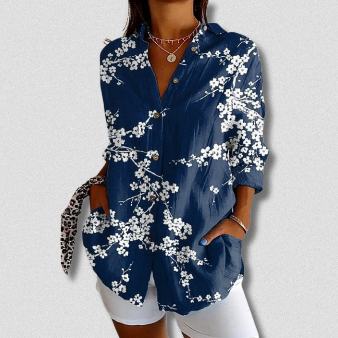 Fallon | Cămașă cu Mâneci Lungi și Model Floral