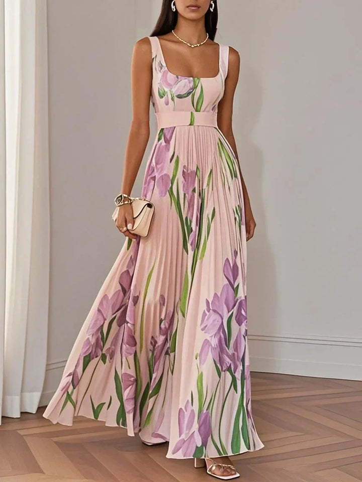 LILA – ROCHIE MAXI ELEGANTĂ CU FLORI