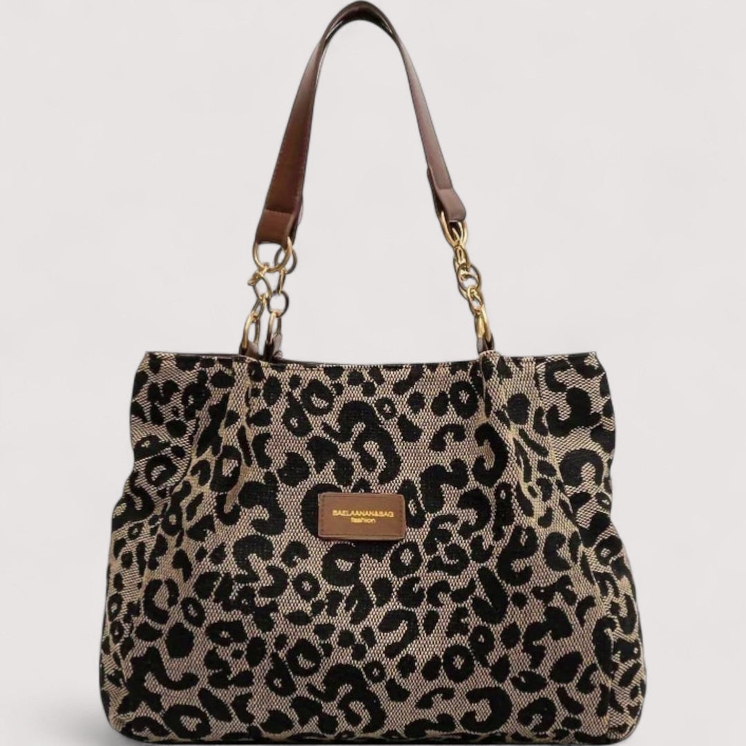 EDISONA | Geantă de cumpărături cu model de leopard