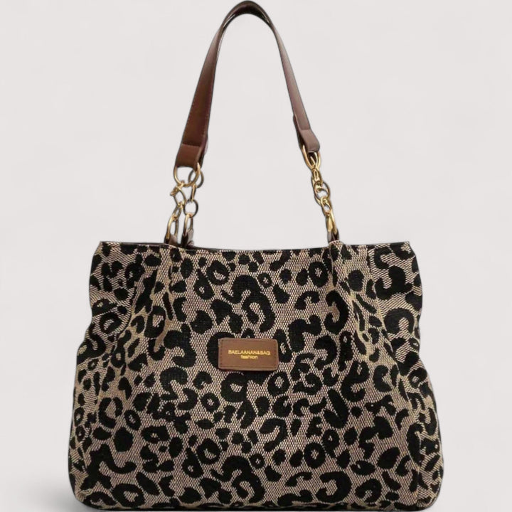 EDISONA | Geantă de cumpărături cu model de leopard