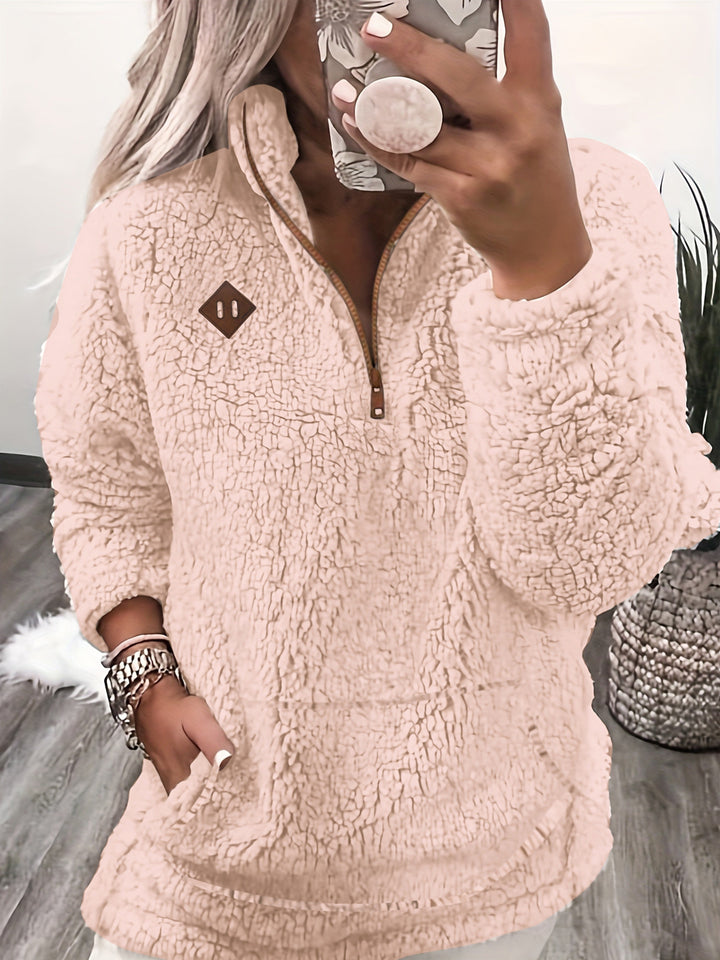 NOREEN | Pulover Teddy cu Fermuar