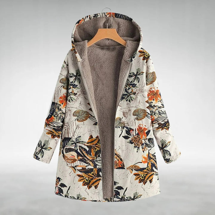 Shimeka | Jachetă Polară Elegantă cu Model Floral