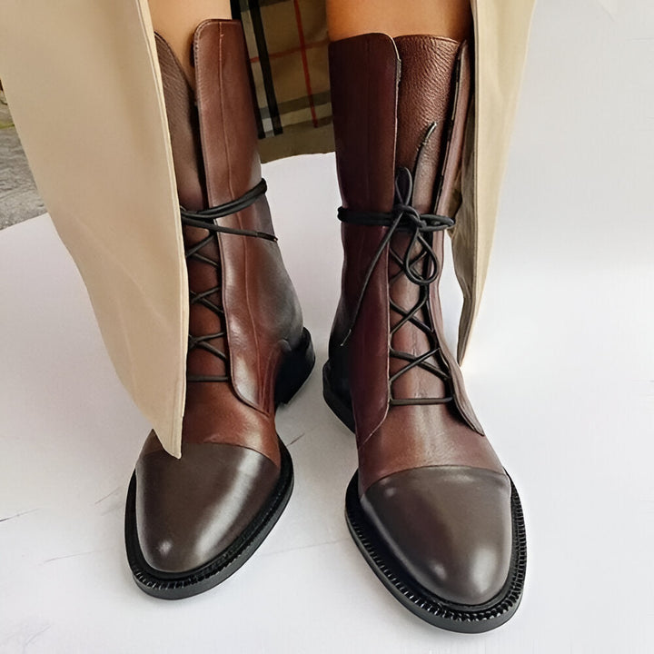 MILA – BOTINE ELEGANTE CU ȘIRETURI
