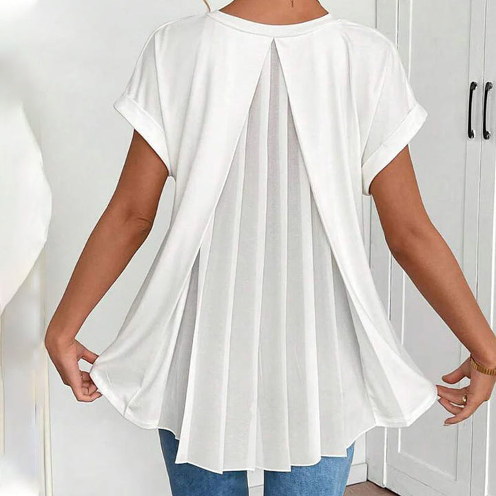ESTRID - TRICOU SCURT DIN PATCHWORK, STILAT
