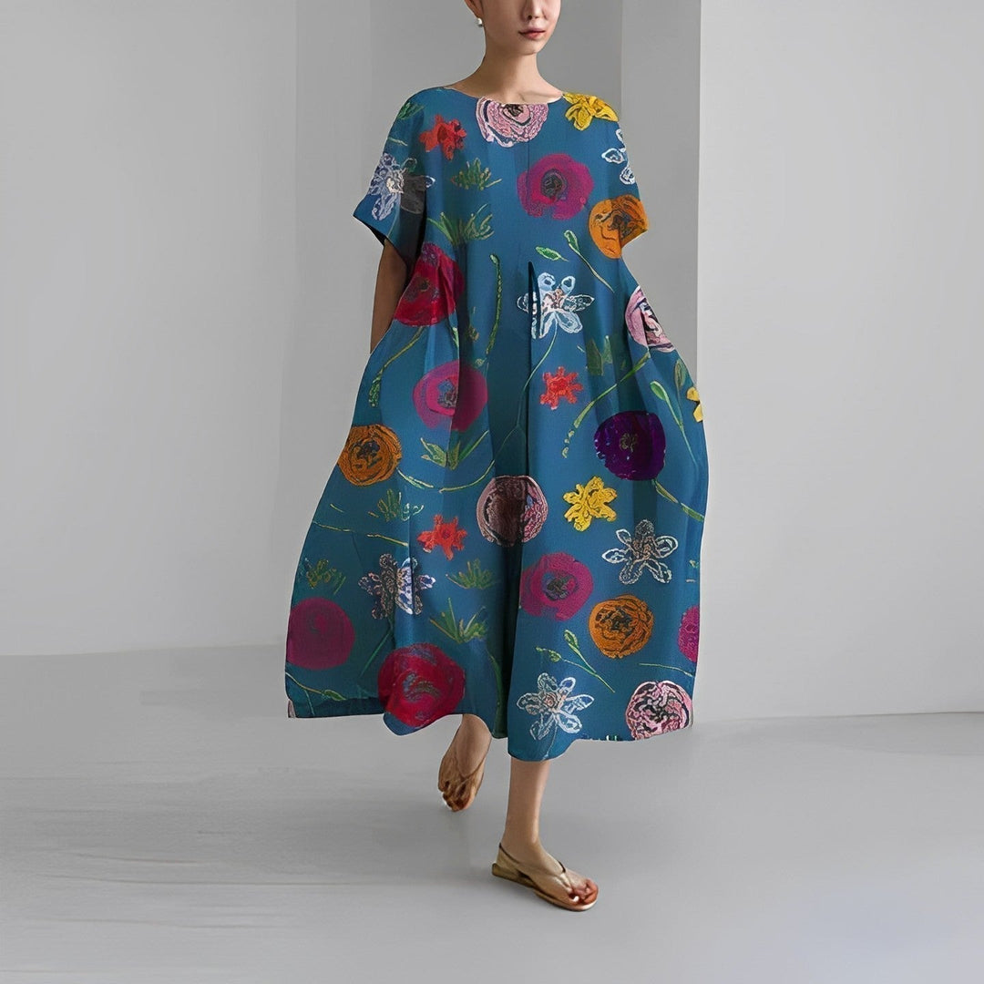 Daisy - Rochie Maxi Largă Retro Big Swing