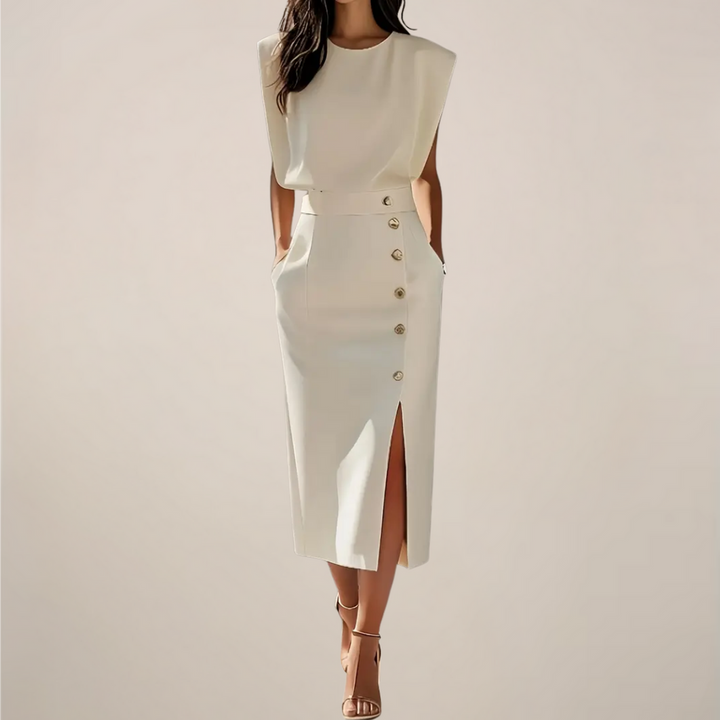 Louvenia | Rochie Midi Cu Fante Laterale