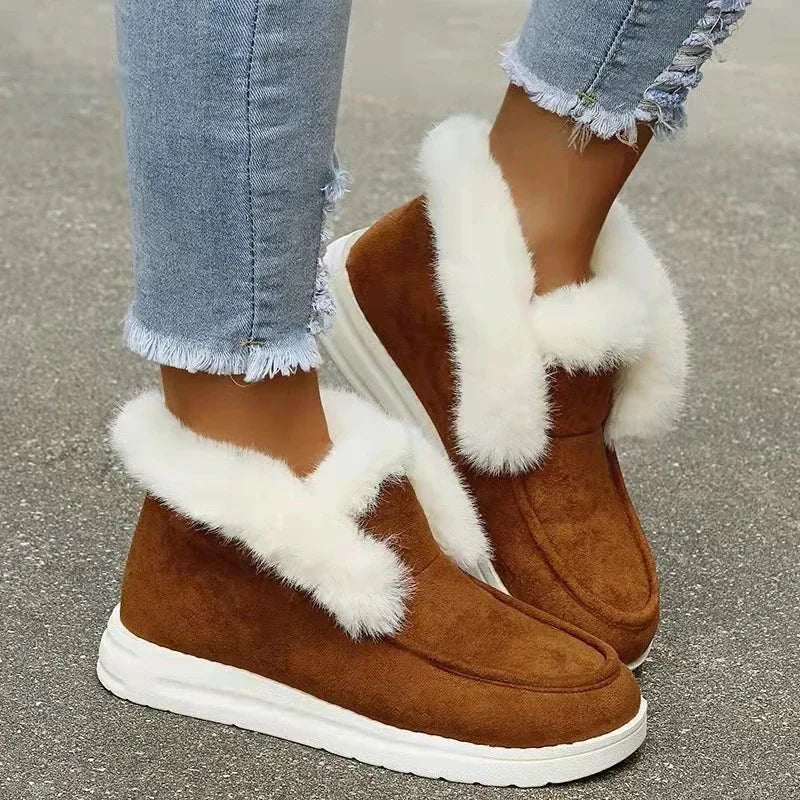 OrthoChic™ – Botine pentru femei, pufoase, tip slip-on