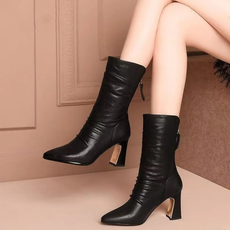Orla | Botine elegante cu toc ascuțit