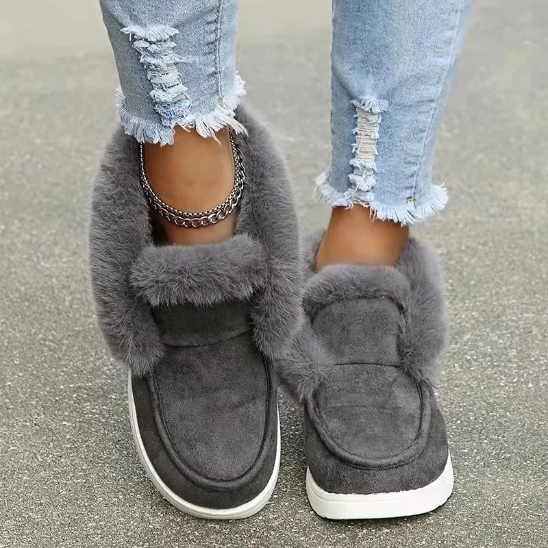 OrthoChic™ – Botine pentru femei, pufoase, tip slip-on