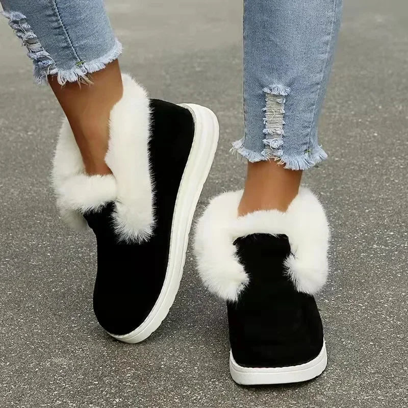 OrthoChic™ – Botine pentru femei, pufoase, tip slip-on