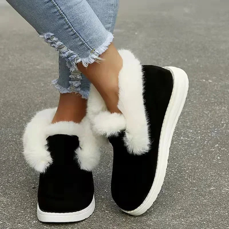 OrthoChic™ – Botine pentru femei, pufoase, tip slip-on