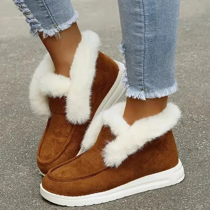 OrthoChic™ – Botine pentru femei, pufoase, tip slip-on