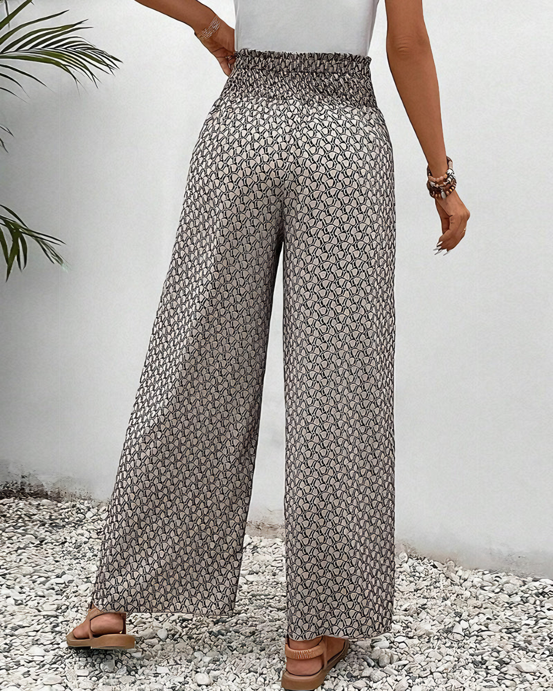 Jessica | Pantaloni Relaxați cu Picior Larg
