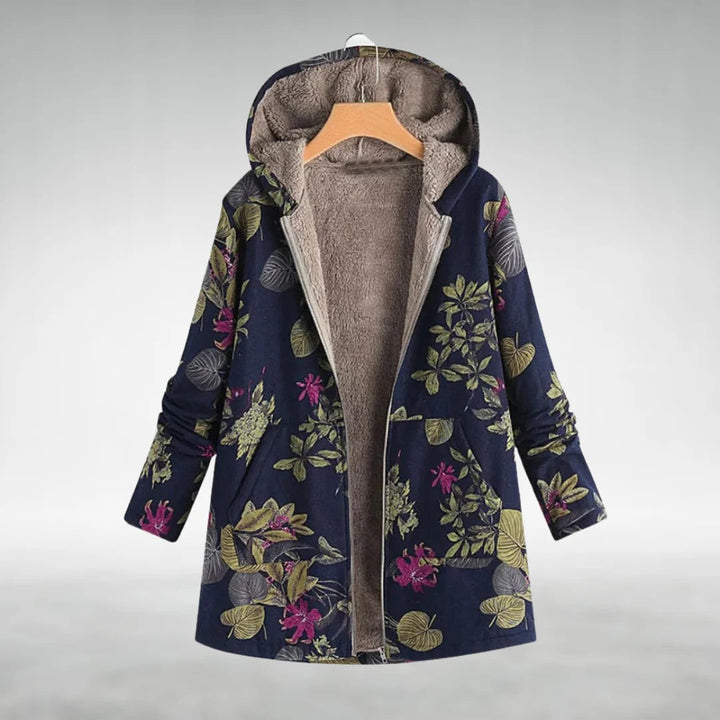 Shimeka | Jachetă Polară Elegantă cu Model Floral