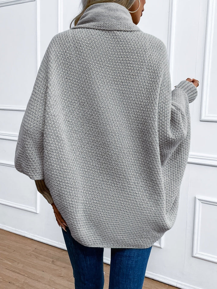 Zinnia - Cardigan Tricotat cu Mâneci Tip Pânză