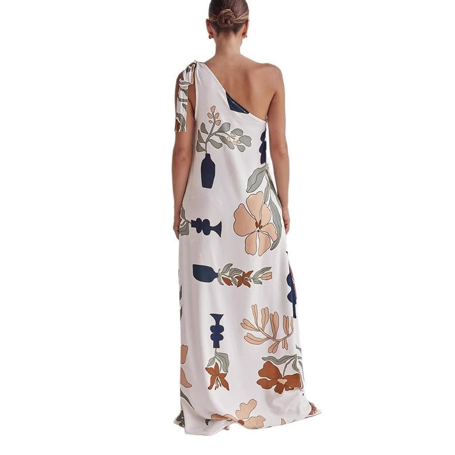 MILLIE – ROCHIE MAXI CU UN UMĂR PRINTATĂ