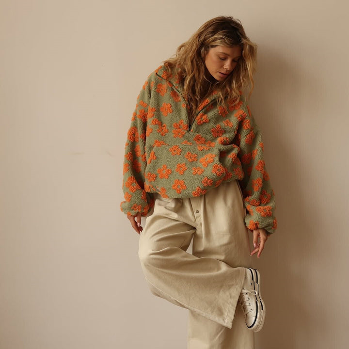 Marilena | Jachetă caldă din fleece Bloom