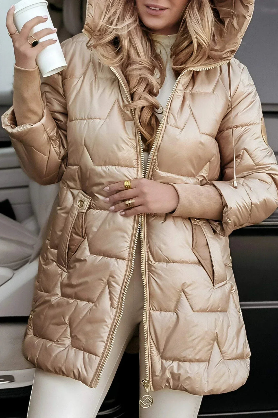 Crestina | Jachetă elegantă de iarnă cu glugă