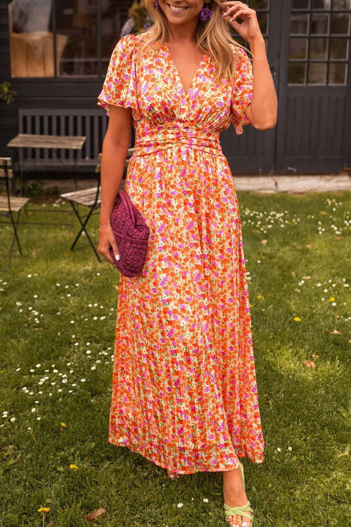 Rochie Maxi Elegantă Alora cu Decolteu în V