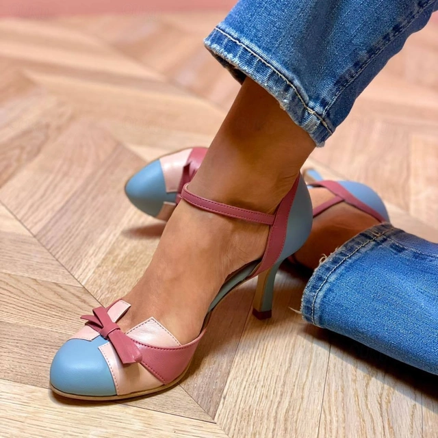 Mariana | Pantofi cu Toc Înalt Eleganți cu Blochete de Culoare