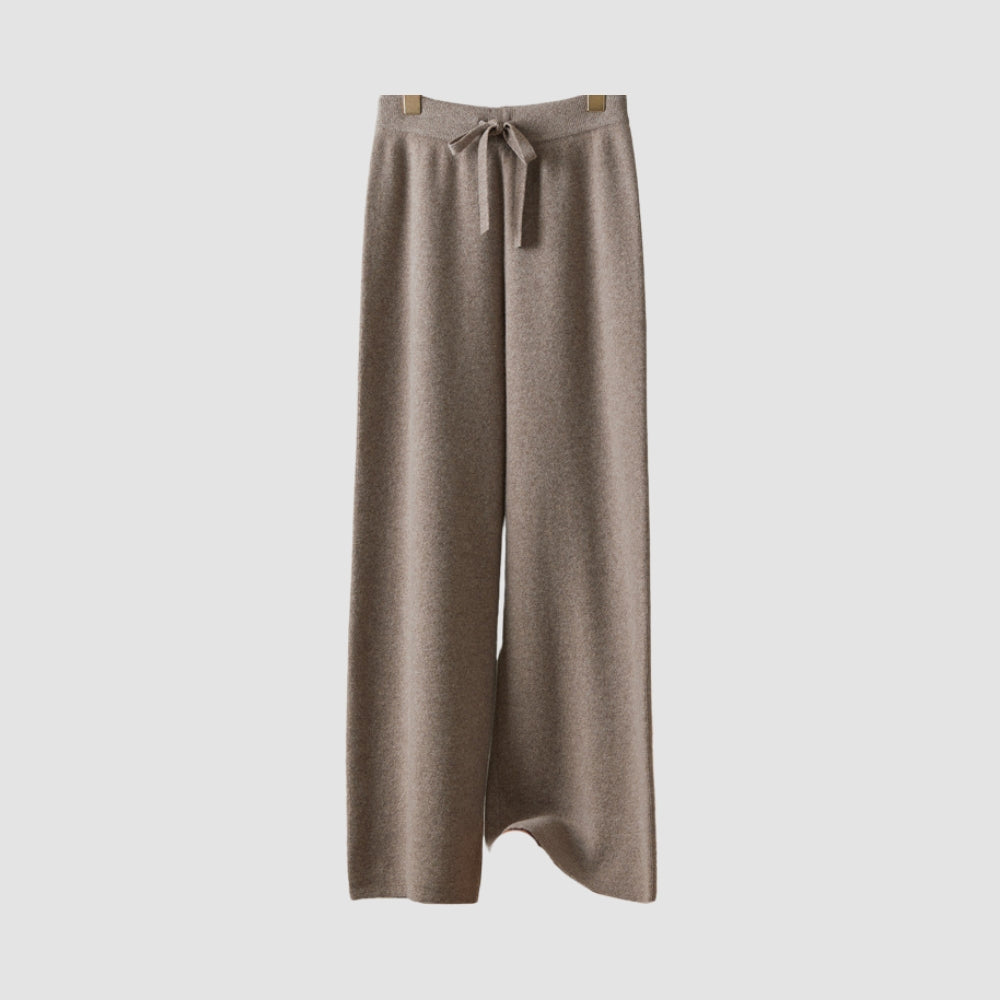 Pantaloni cu Talie Înaltă și Picior Larg