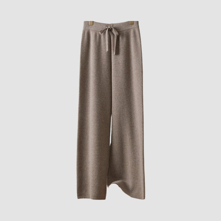 Pantaloni cu Talie Înaltă și Picior Larg