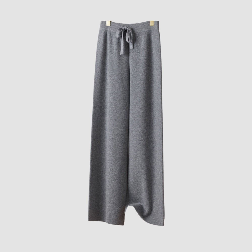 Pantaloni cu Talie Înaltă și Picior Larg