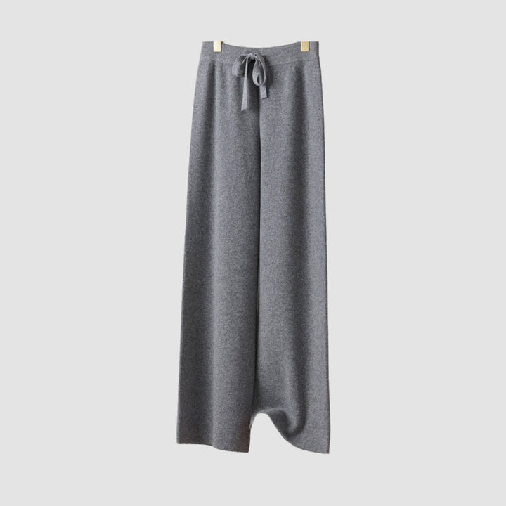 Pantaloni cu Talie Înaltă și Picior Larg