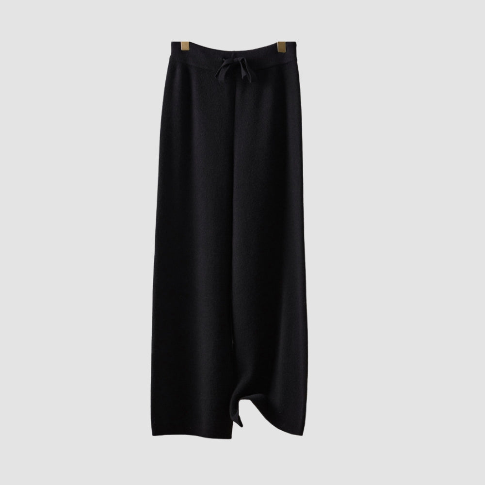 Pantaloni cu Talie Înaltă și Picior Larg