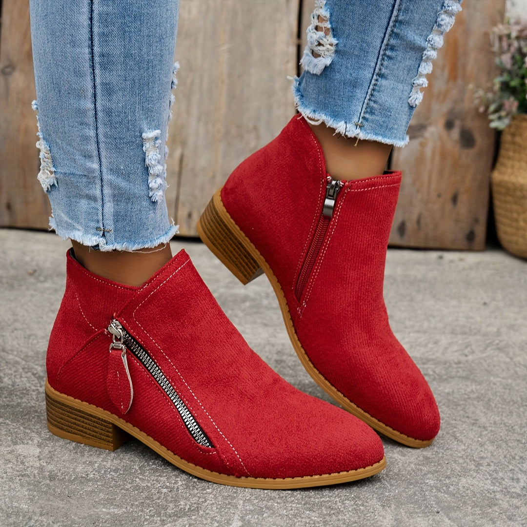 Botine elegante cu fermoar