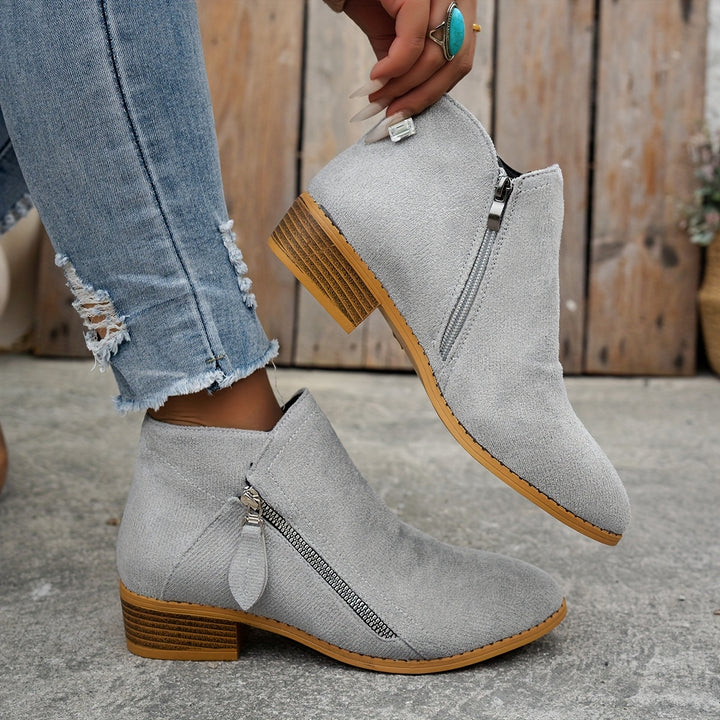 Botine elegante cu fermoar