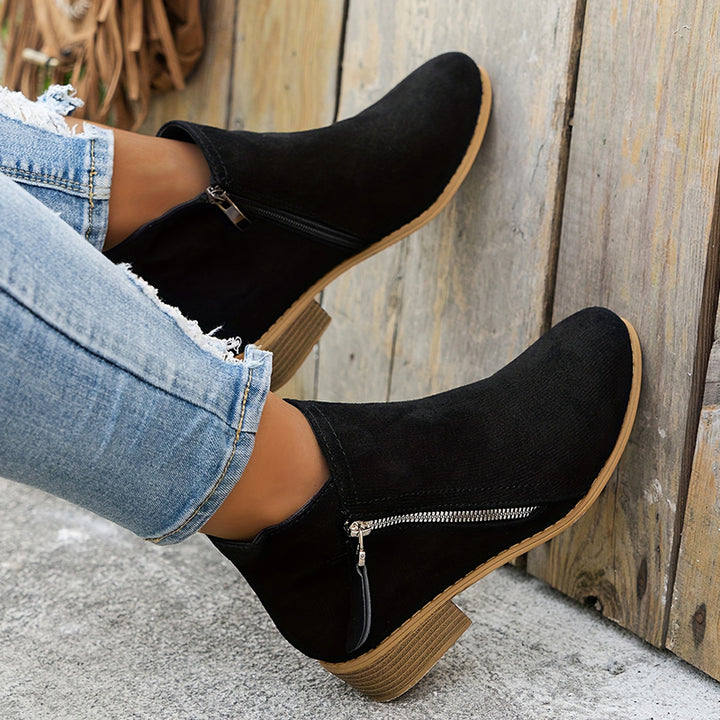 Botine elegante cu fermoar