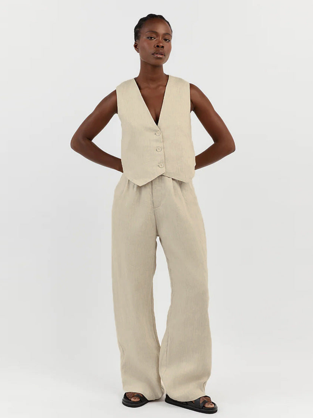 Set de Vestă și Pantaloni, Stil Casual