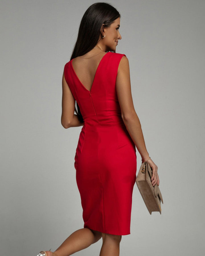 Zyra - Rochie Elegantă cu Decolteu în V