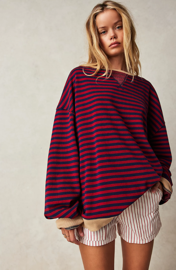 LINDA - PULOVER STRIAT OVERSIZED