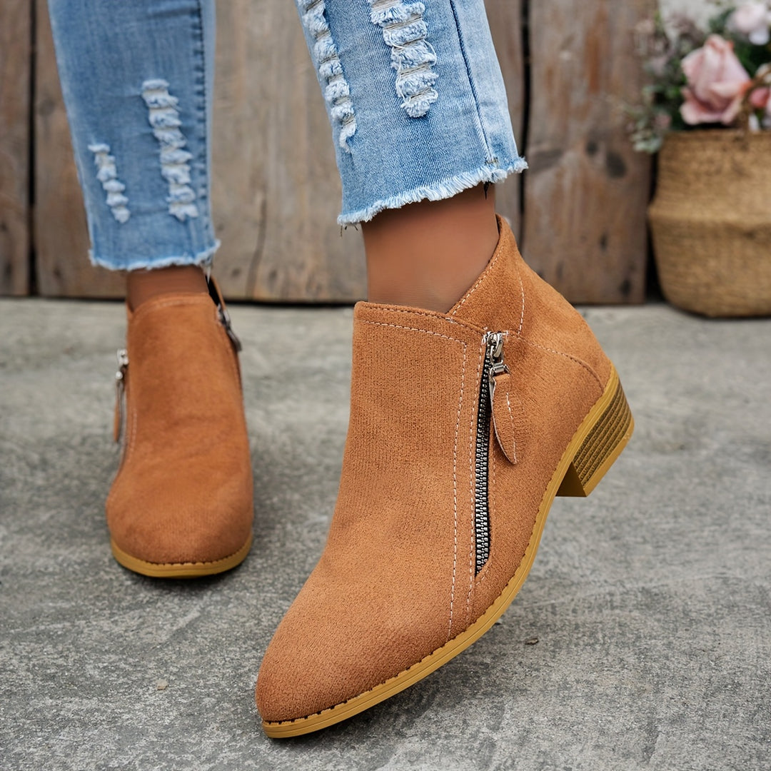 Botine elegante cu fermoar