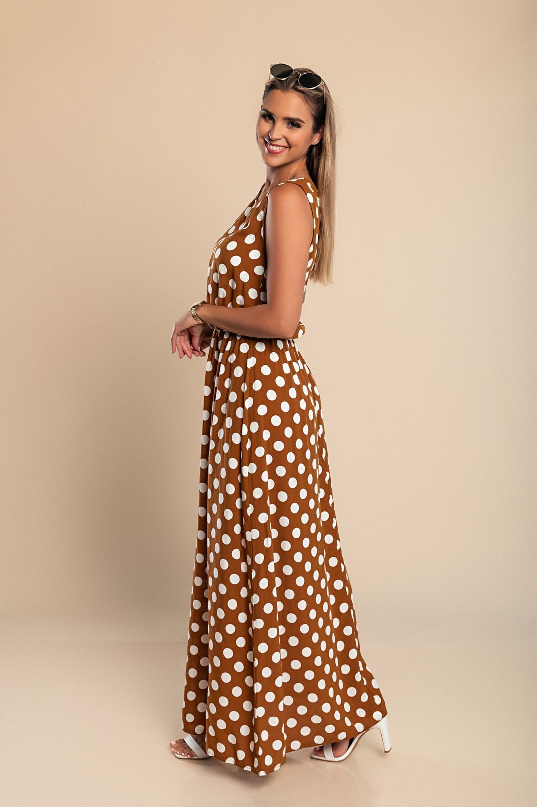 Amber | Rochie lungă cu buline