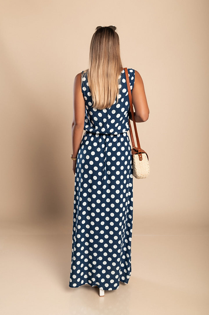 Amber | Rochie lungă cu buline