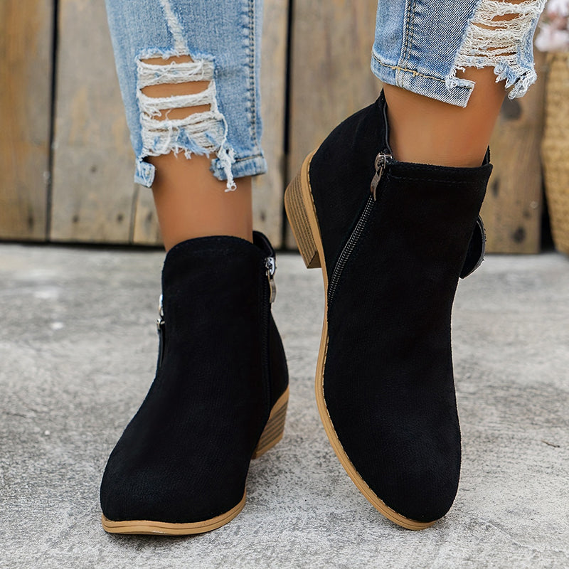 Botine elegante cu fermoar