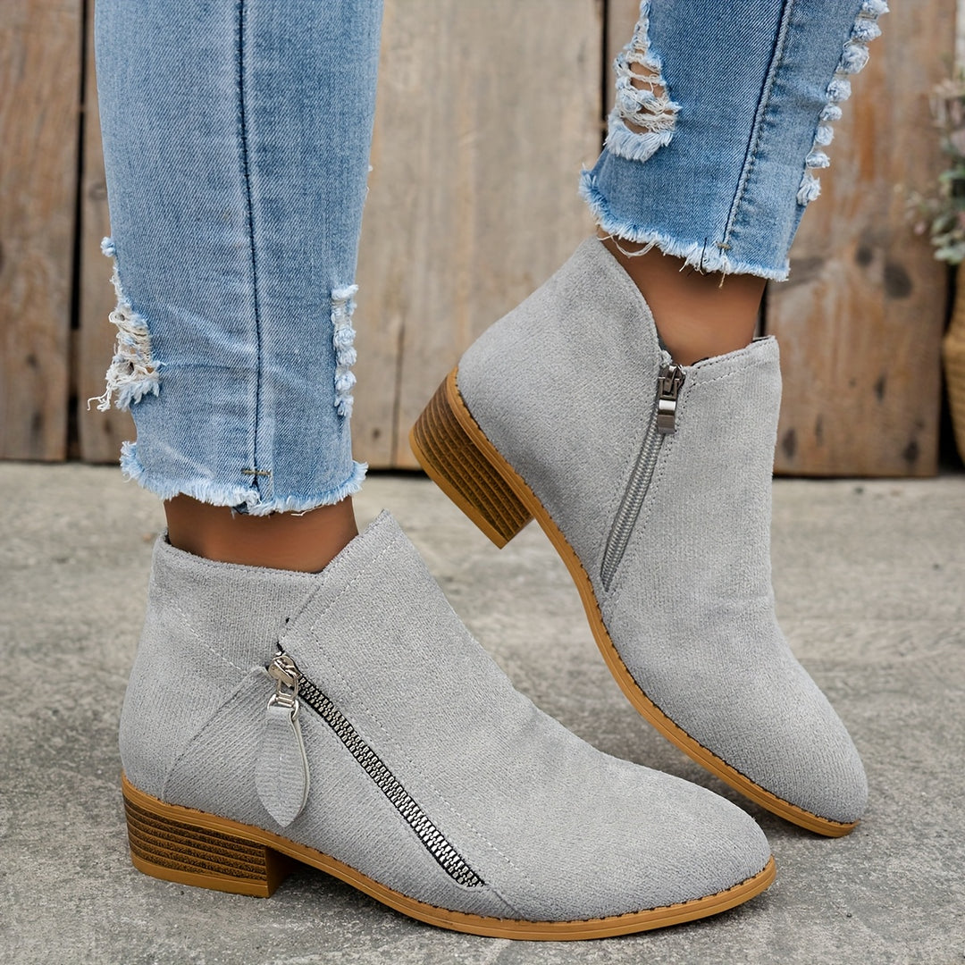 Botine elegante cu fermoar