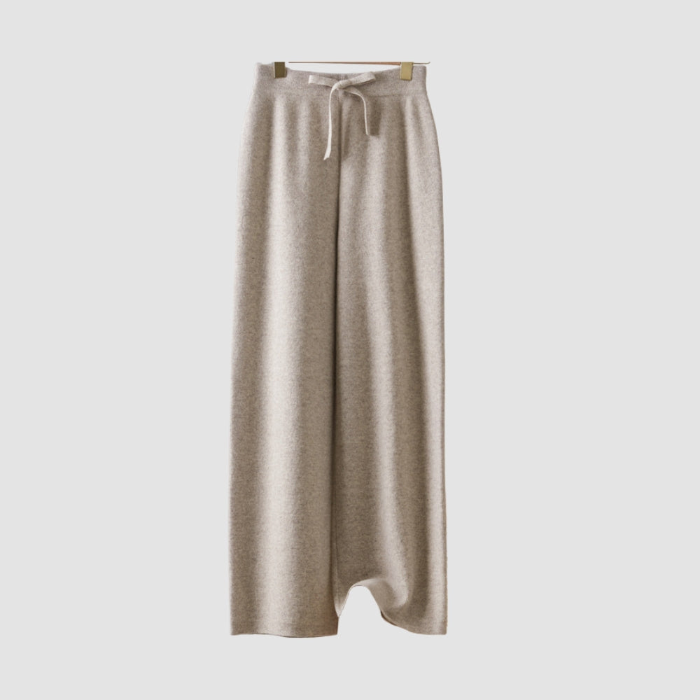 Pantaloni cu Talie Înaltă și Picior Larg