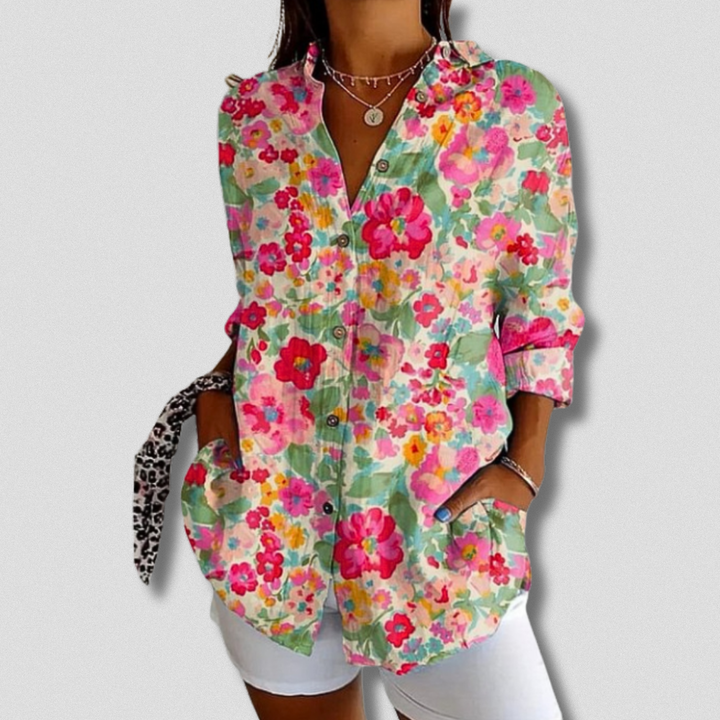 Fallon | Cămașă cu Mâneci Lungi și Model Floral