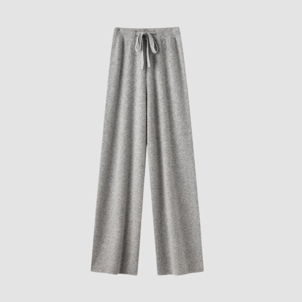 Pantaloni cu Talie Înaltă și Picior Larg