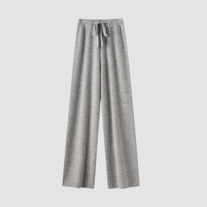 Pantaloni cu Talie Înaltă și Picior Larg