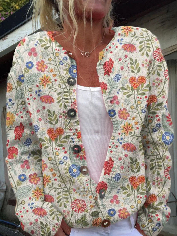 AMALIA | Pulover din tricot cu imprimeu